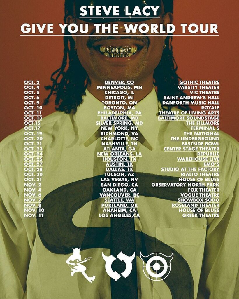 Steve Lacy's Give You The World Tour Poster