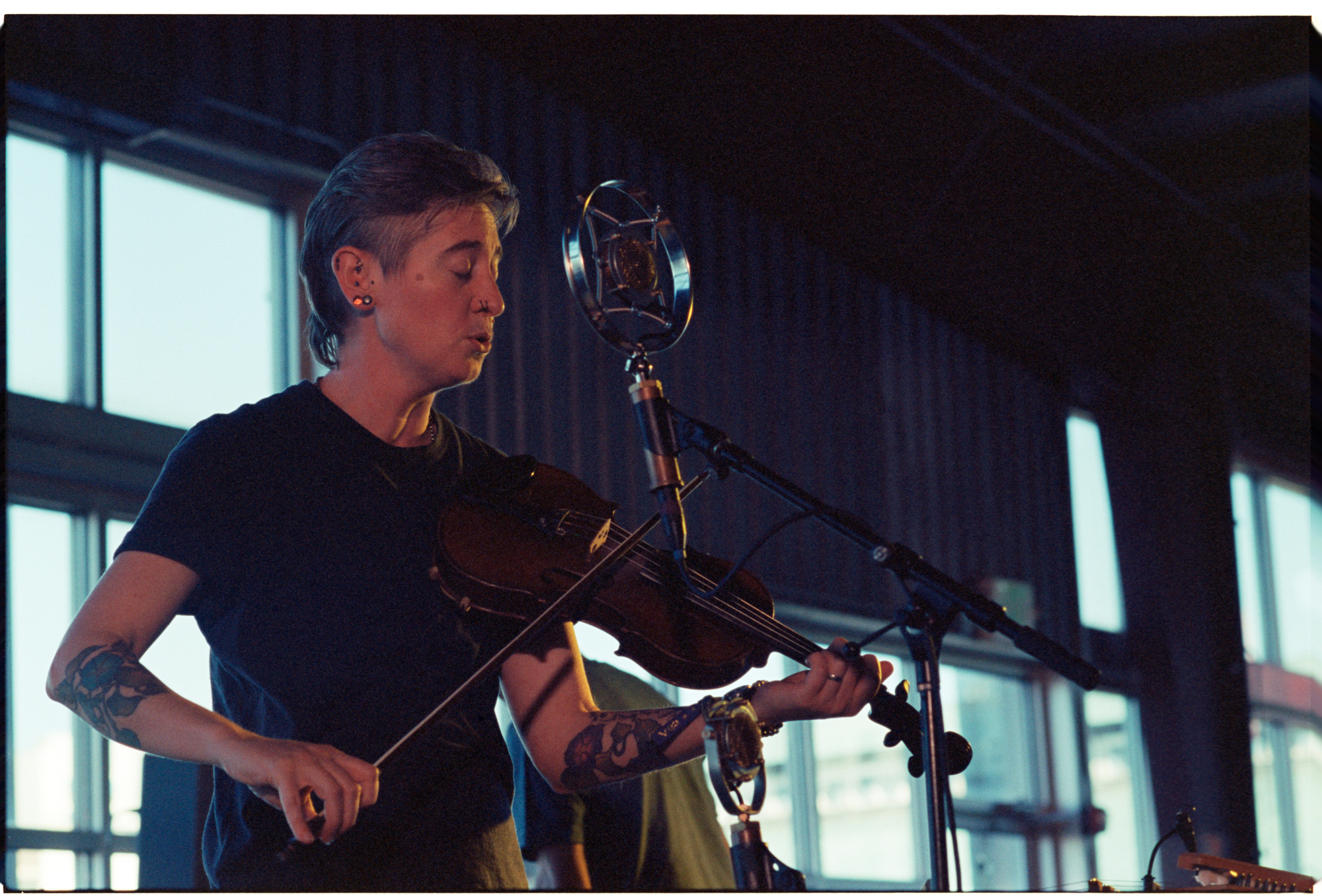 Baltimore Old Time Music Festival @ Baltimore Museum of Industry April 2024 35mm Film photo Copyright Casey Ryan Vock
