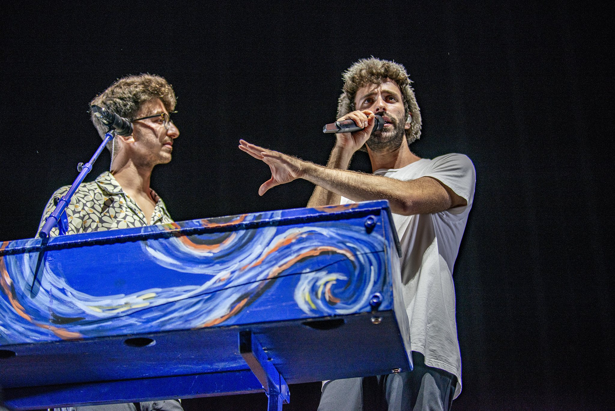 AJR performing at Merriweather Post Pavilion - August 10, 2025